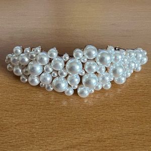 Pearl and Gold Hair Clip Barette